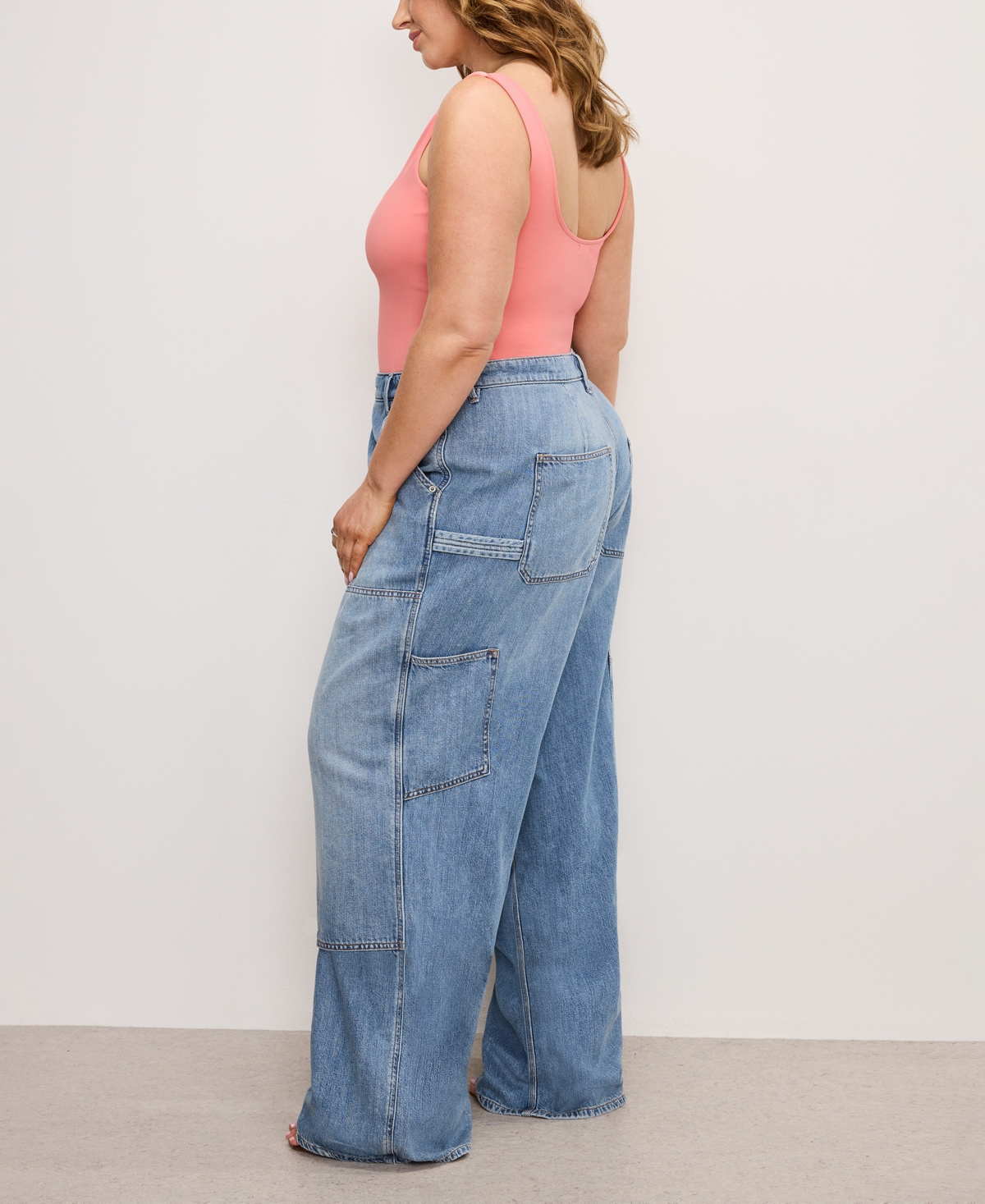 Good American Good Standard Ease Carpenter Jeans In Indigo879
