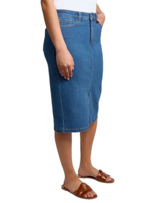 Женская джинсовая юбка-карандаш миди из денима Jones New York для города Нью-Йорка