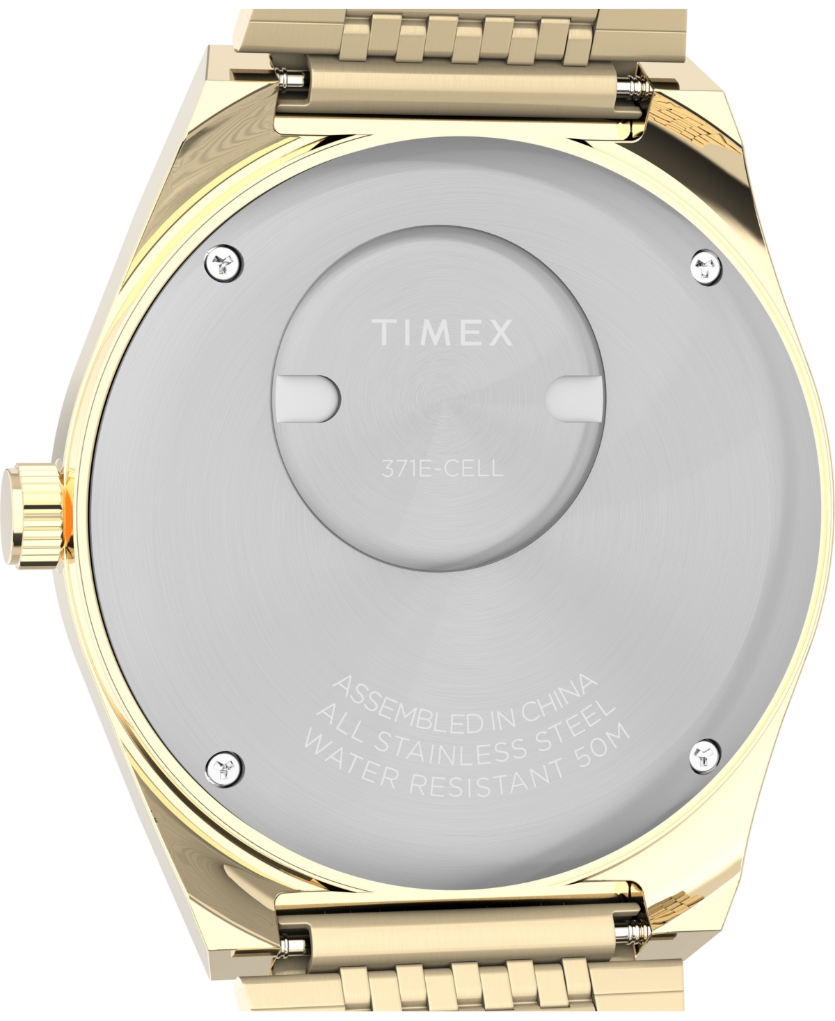 Timex Q Falcon Eye Chronograph 40mm In Gold Tone