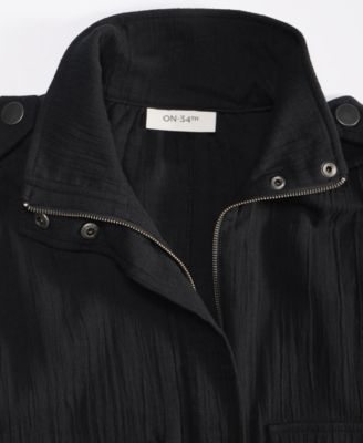 Women's Cotton Gauze Cropped Jacket, Exclusively at Macy's