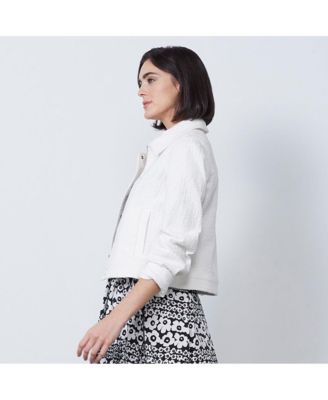 И так далее, женская белая джинсовая куртка из эластичного хлопка Odyssey