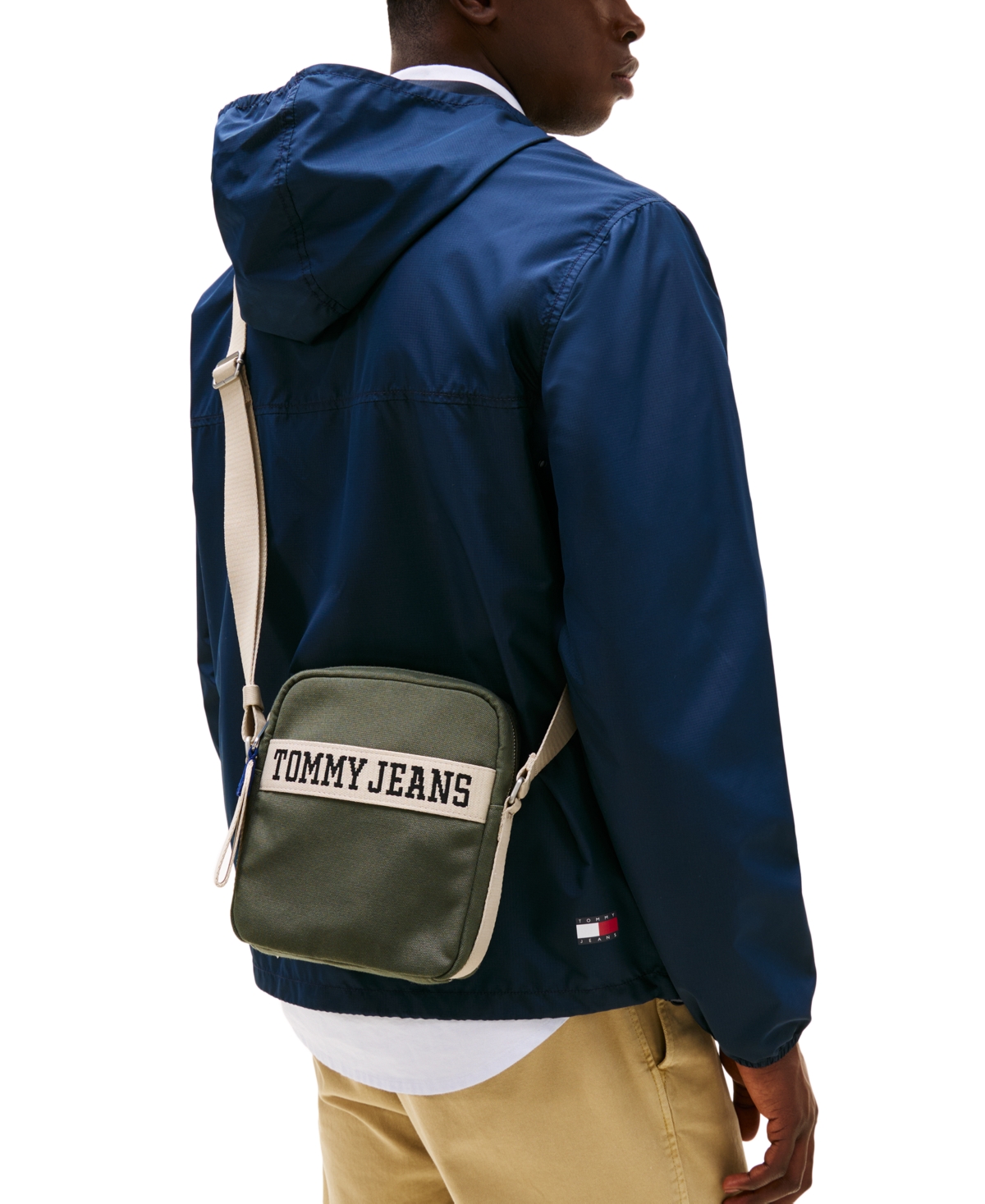 Tommy Hilfiger Men's Tommy Jeans Retro Reporter Bag In Pewter Green
