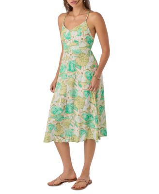 Juniors' Leona Tie-Back Sleeveless Midi Dress