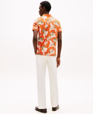 Мужская рубашка поло с тропическим цветочным принтом от Tommy Hilfiger