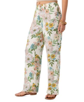 Juniors' Jonie Cara Floral Pull-On Pants