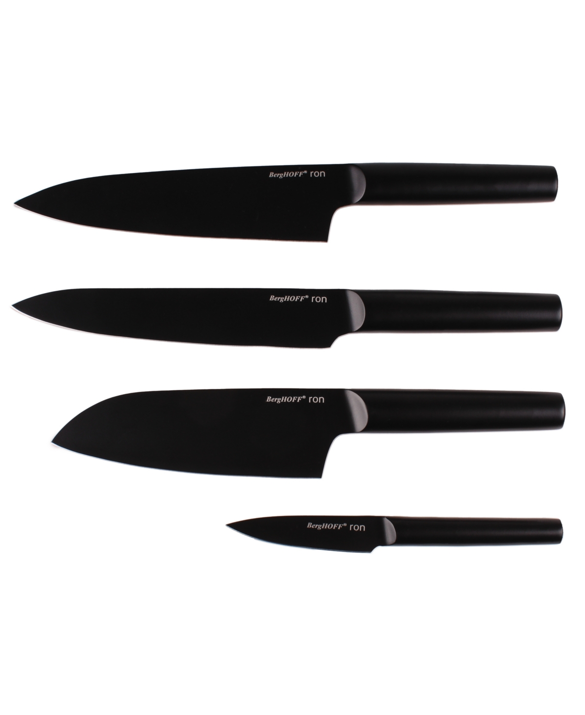 Berghoff Ron Stainless Steel 4-piece Knife Set In Black
