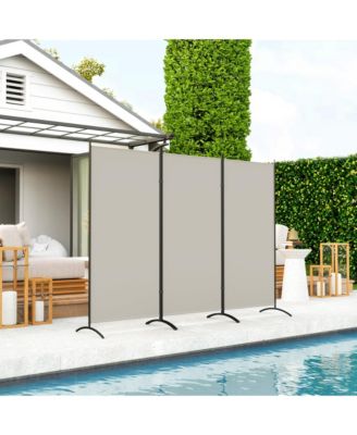 6' 3 Panel Room Divider, Indoor Privacy Screen for Home, Light