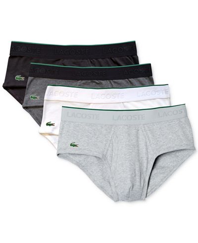 Lacoste 4-Pack Low Rise Brief Suprima Cotton Underwear - Men - Macy's