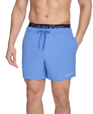 Men's Logo Elastic Waist Modern Euro 5" Volley Swim Trunks