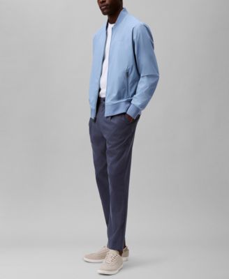 Men's Logo-Print Matte Bomber Jacket