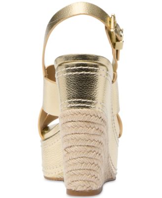 Nora Wedge Leather Sandals