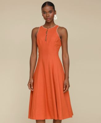 Women's Panelled Halter Swing Dress