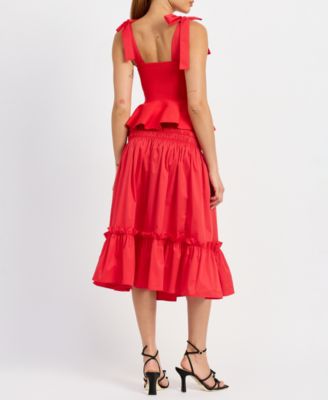 Женский топ с баской из пейтона En Saison