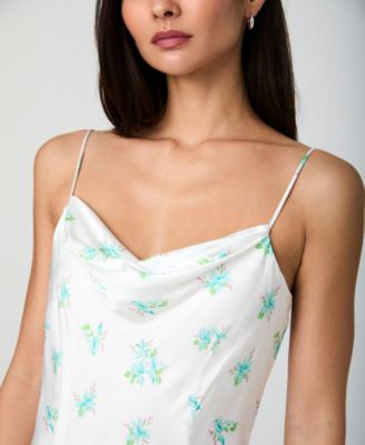 Women's Anna Fleur Satin Cowlneck Dress