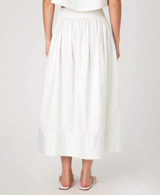 Женская хлопковая юбка из поплина в полоску French Connection