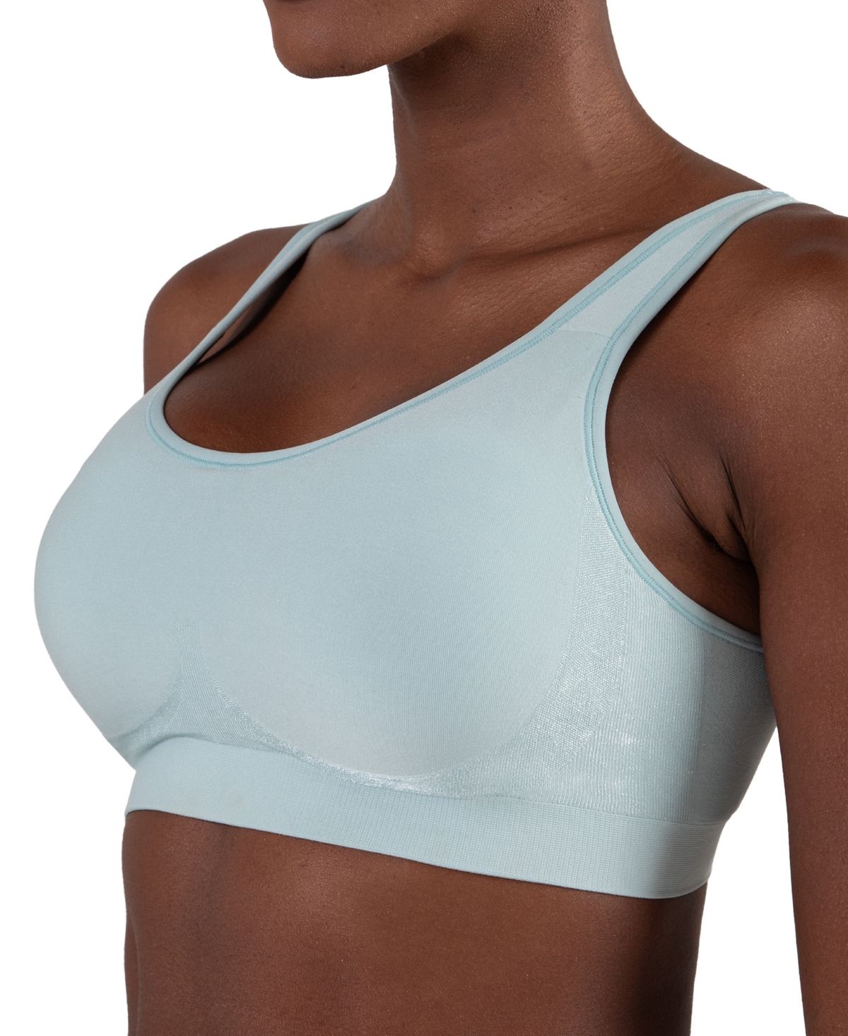 Women's Straps Wireless Comfort Bra 10024 - Soft Sea