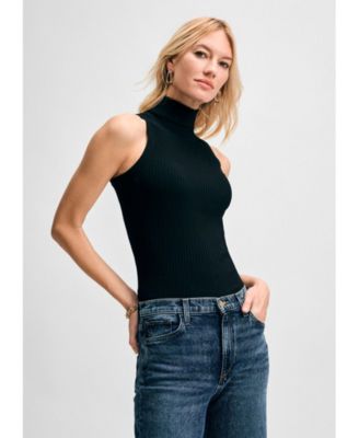 Женская водолазка-футляр Isaac Mizrahi с высоким воротом в рубчик