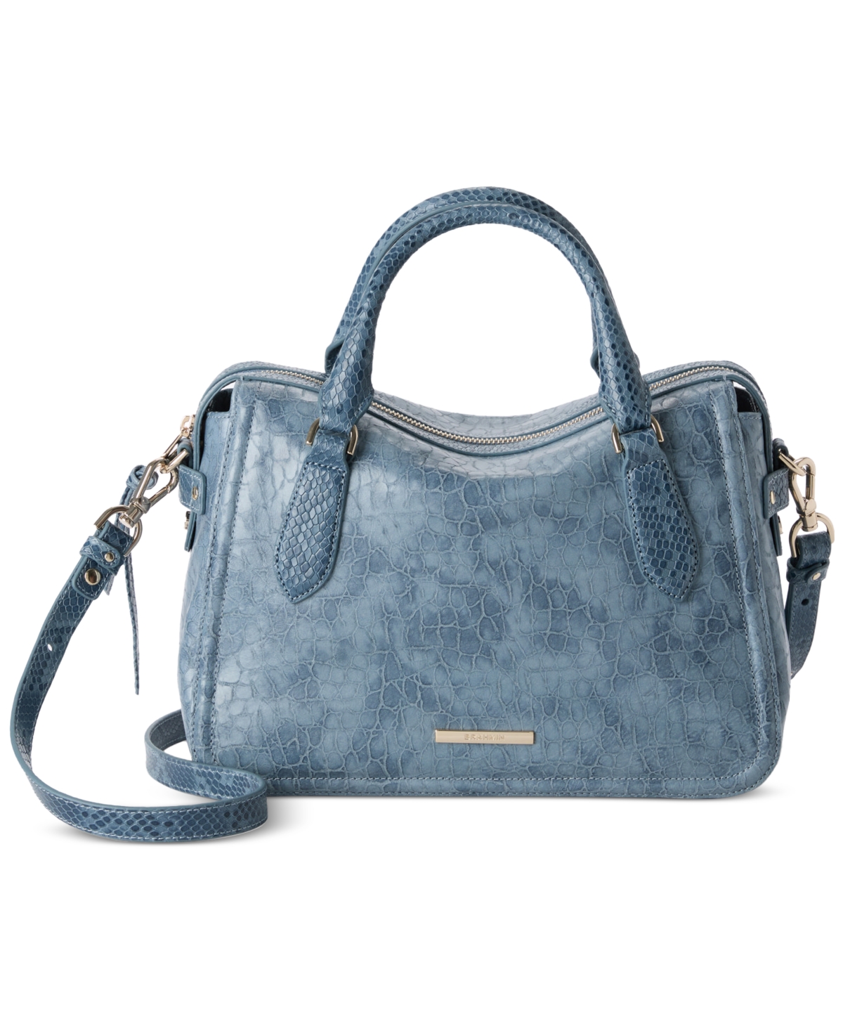 Micaela Bellbottom Blue Zostera Small Leather Satchel - Bellbottom Blue