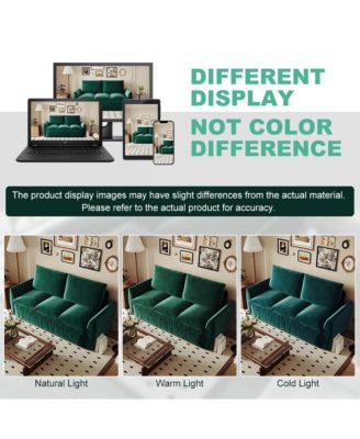 70.9" Convertible Sofa Bed with Pillow & Blanket, Green Velvet