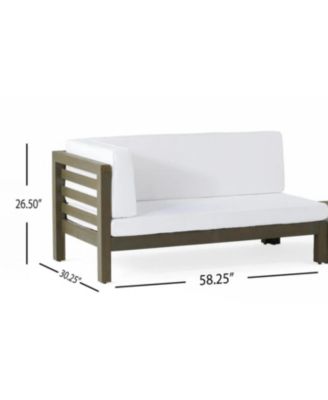 Streamdale Acacia Wood V-Shaped Outdoor Sectional Sofa Set