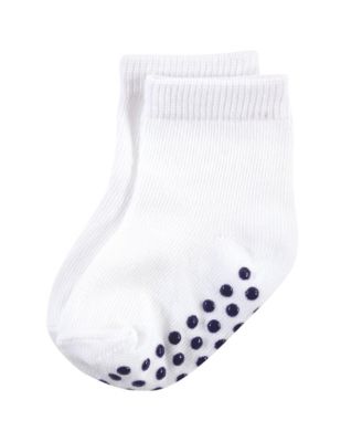 Baby Boys Natural Kids' Eight-Pair Non Skid Crew Socks
