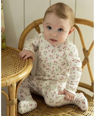 Baby Girls "Full Bloom" Floral Pointelle Footie