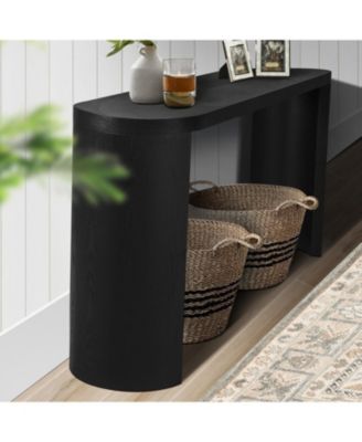 Streamdale 60" Entryway Table with Curved Legs (Black)
