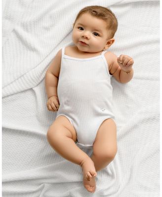 Baby Girls 3 Pair Pack Cotton Rich Ribbed and Dot Pattern Bodysuits