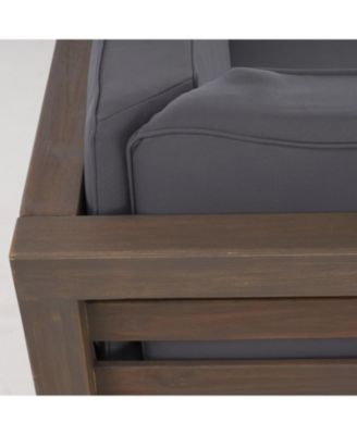 Streamdale Acacia Wood Outdoor Loveseat Sectional - 2 Piece Set