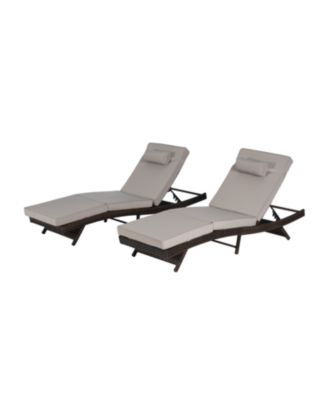 Streamdale Outdoor Wicker Reclining Lounge Chairs (Set of 2) - Beach, Pool, Garden