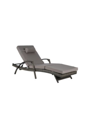 Streamdale Outdoor Wicker Reclining Lounge Chair Set, Cushioned, 150° Recline