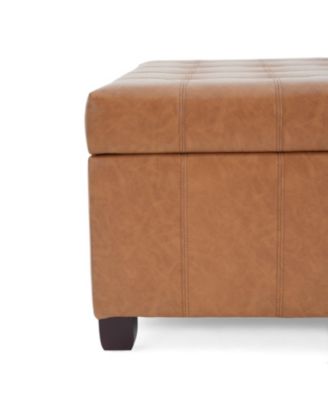 Tufted Waffle Stitch Storage Ottoman - 31" x 31"