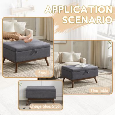  Mid-century modern storage bench/coffee table, Assembled, Living/entry/family room