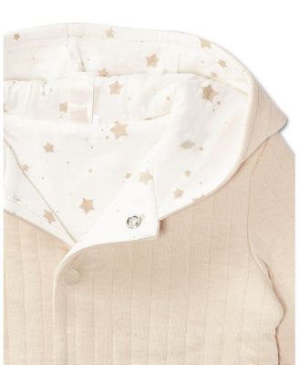 Baby Boys or Baby Girls Hooded Reversible Cotton Rich Star-Print / Quilted Jacket