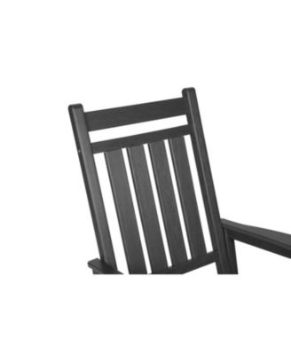 Streamdale 3-Piece Grey Rocking Chair Set, 2 Rockers, 1 Table, Wood-Texture