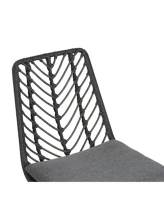 Streamdale Rattan & Iron Outdoor Dining Chairs - Set of 2