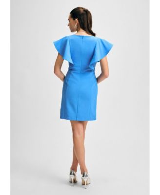 Женское мини-платье с развевающимися деталями от Isaac Mizrahi