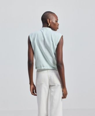 Женская рубашка Reistor на пуговицах с завязками на талии в полоску