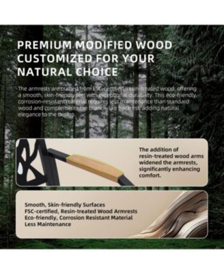 Streamdale 7-PC Aluminum Patio Set, 4 Chairs, 2 Rockers, Table (Umbrella Hole), Burbon