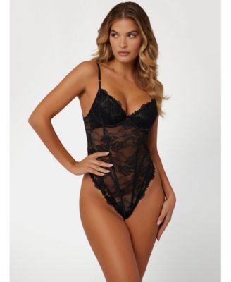 Женское боди из цветочного кружева Rebecca GUESS