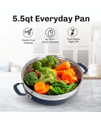 nonstick 5.5 Quart Everyday Pan with Steamer