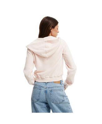 Женская велюровая приталенная толстовка на молнии из ХЛОПКА НА подкладке