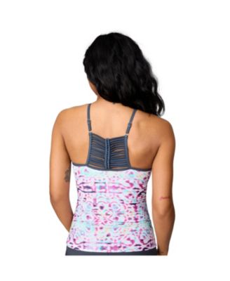 Свободный женский топ-танкини в стиле кантри с высоким вырезом макраме на спине