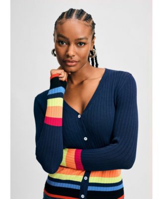 Женский кардиган в полоску от Isaac Mizrahi