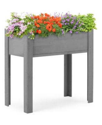 Raised Garden Bed, Elevated Wooden Planter Box
