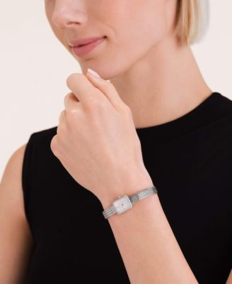 Женские часы ROSEFIELD Mini Octagon с серебристым браслетом из нержавеющей стали 18,5 мм