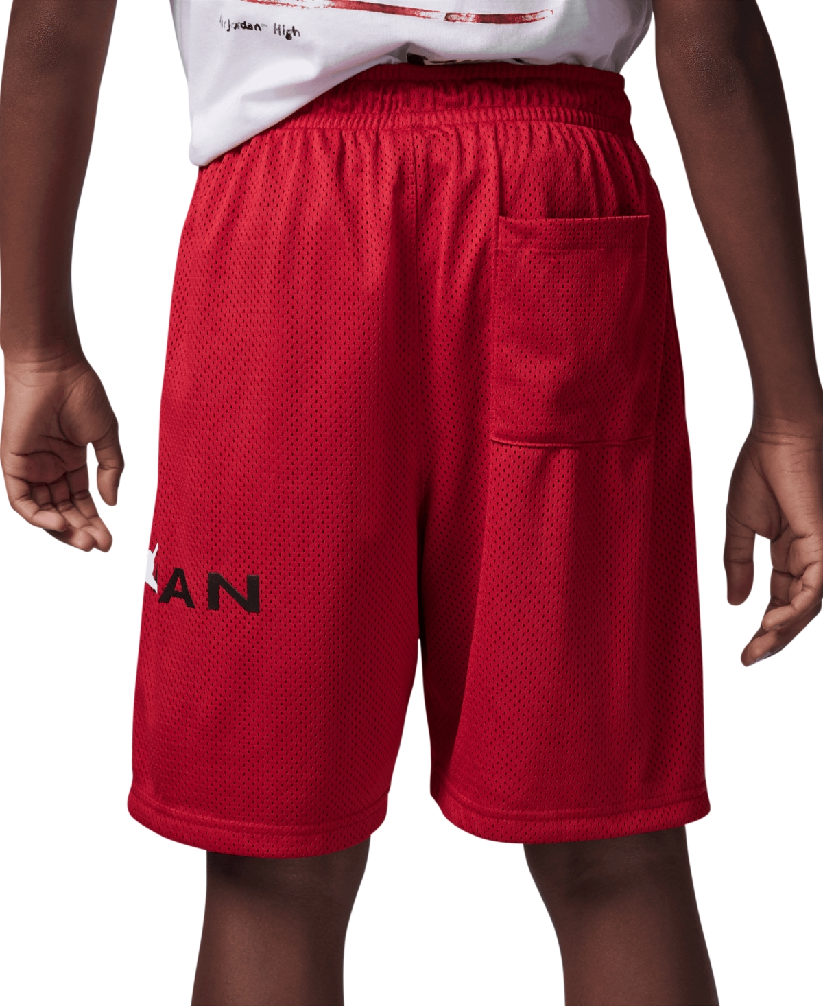 Jordan Big Boys Mj Baseline Mesh Shorts In Gym Red