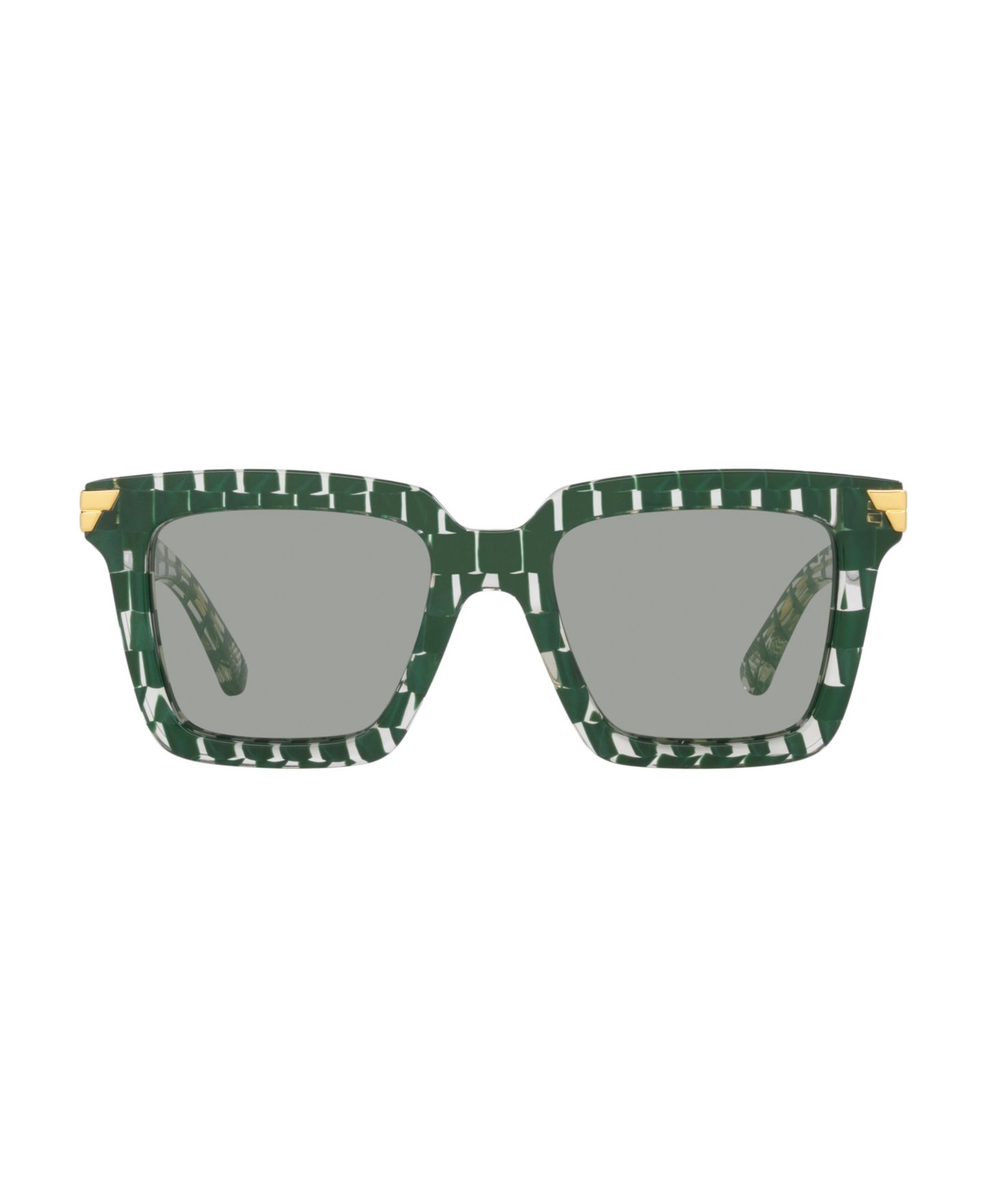 Женские солнцезащитные очки Bottega Veneta Large Square Bold Sunglasses, BV1005S, цвет: Зелёный — фото 3