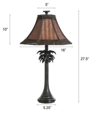 26" French Verdi Woven Rattan Shade Table Lamp