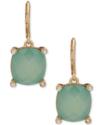 Anne Klein - Gold-Tone Stone & Crystal Cushion Drop Earrings